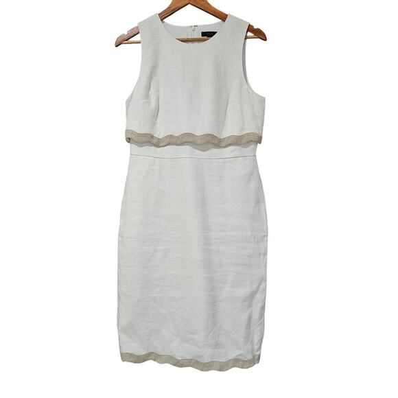 J.Crew Going Places Sheath Dress White Size 8 - Picture 3 of 8